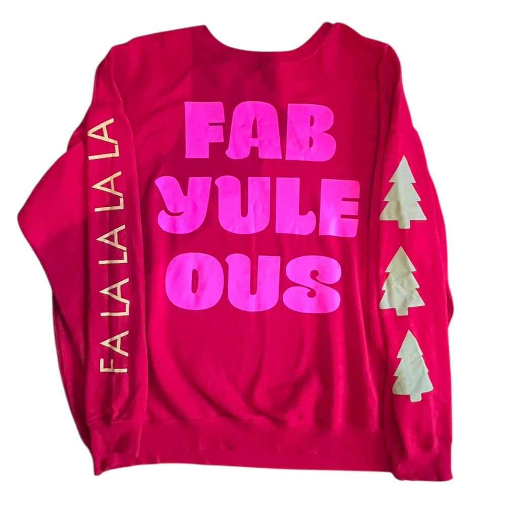 Fabulous Pink Holiday oversized Sweatshirt XL